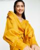 ASOS EDITION ASOS EDITION wrap front linen top in mustard-Yellow - 3