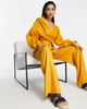 ASOS EDITION ASOS EDITION wrap front linen top in mustard-Yellow - 4