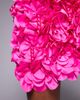 ASOS LUXE ASOS LUXE 3D floral ruffles mini skirt with drop faux pearls in pink - 3