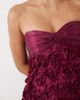 ASOS LUXE ASOS LUXE bandeau mini dress with 3D floral skirt in pink orchid - 3