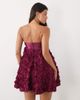ASOS LUXE ASOS LUXE bandeau mini dress with 3D floral skirt in pink orchid - 4