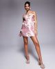 ASOS LUXE ASOS LUXE bandeau mini dress with bows in pink - 4