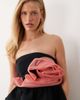 ASOS LUXE ASOS LUXE bandeau peplum top with corsage detail in black and pink - 3