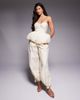 ASOS LUXE ASOS LUXE bubble hem corset bandeau top in buttermilk - part of a set-White - 2