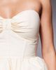 ASOS LUXE ASOS LUXE bubble hem corset bandeau top in buttermilk - part of a set-White - 3