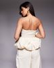 ASOS LUXE ASOS LUXE bubble hem corset bandeau top in buttermilk - part of a set-White - 4