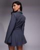 ASOS LUXE ASOS LUXE cinched blazer romper with tie side detailing in gray - 3