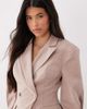 ASOS LUXE ASOS LUXE cinched waist blazer in pink plaid - part of a set - 4