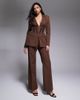 ASOS LUXE ASOS LUXE cinched waist blazer with contrast panelling in brown - part of a set - 3