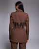 ASOS LUXE ASOS LUXE cinched waist blazer with contrast panelling in brown - part of a set - 4