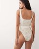 ASOS LUXE ASOS LUXE cornelli flower detail swimsuit with belt in white - 4