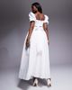ASOS LUXE ASOS LUXE cotton sateen exaggerated maxi skirt with bow back in white - part of a set - 3