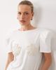 ASOS LUXE ASOS LUXE crochet embellished flower T-shirt in white - 1
