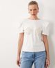 ASOS LUXE ASOS LUXE crochet embellished flower T-shirt in white - 2