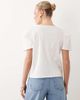 ASOS LUXE ASOS LUXE crochet embellished flower T-shirt in white - 4