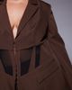ASOS LUXE ASOS LUXE Curve cinched waist blazer with contrast paneling in brown - part of a set - 4
