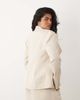 ASOS LUXE ASOS LUXE Curve cinched waisted tailored blazer with button detail in cream - part of a set-Neutral - 3
