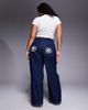 ASOS LUXE ASOS LUXE Curve embellished dream cornelli straight leg jeans in dark wash in dark blue - 2