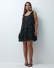 ASOS LUXE ASOS LUXE Curve embellished scoop neck mini dress with faux feather hem in black - 2