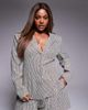 ASOS LUXE ASOS LUXE Curve houndstooth blazer with bow back in brown sequin - part of a set - 1