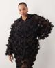 ASOS LUXE ASOS LUXE Curve mesh shirt in black with 3D flower petals - part of a set - 1