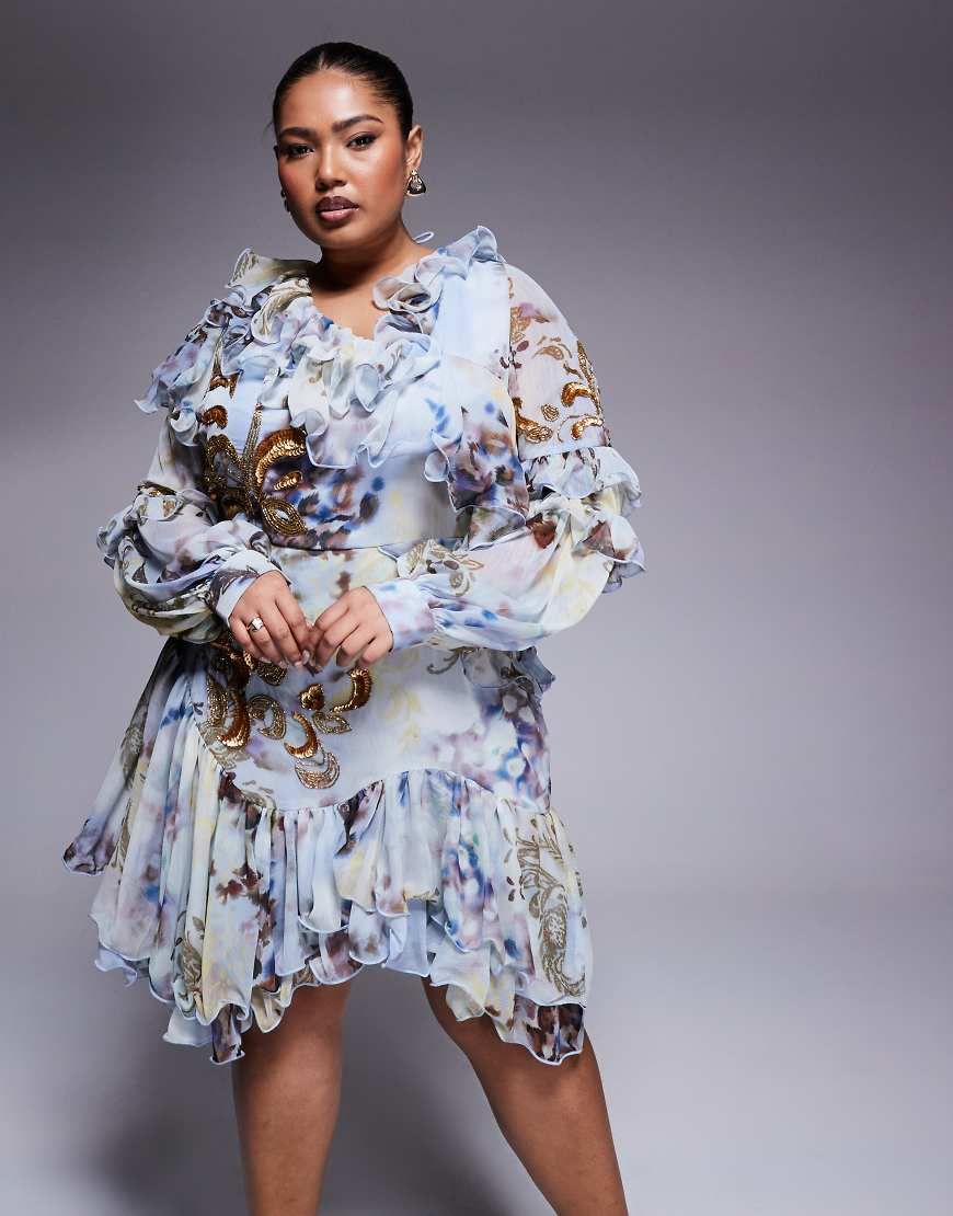 asos design embellished detail draped chiffon mini dress LUXE ABOUT THE BRAND Mac robe invité mariage SISTER BLOOM: Demi Black Size:18.0 34/35