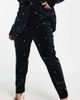 ASOS LUXE ASOS LUXE Curve pearl velvet fitted pants in black - part of a set - 1
