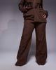 ASOS LUXE ASOS LUXE Curve straight leg pants in brown - part of a set - 2