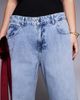 ASOS LUXE ASOS LUXE Curve wide leg jeans with 3D velvet bow detail in light blue - 4