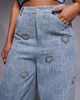 ASOS LUXE ASOS LUXE embellished heart barrel pants in blue boucle - part of a set - 3