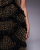 ASOS LUXE ASOS LUXE faux-gem embellished strapless maxi dress with scallop hem in black and gold - 2