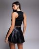 ASOS LUXE ASOS LUXE faux leather shorts in black - part of a set - 2
