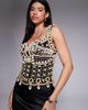 ASOS LUXE ASOS LUXE faux pearl embellished top in black-Multi - 1