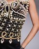 ASOS LUXE ASOS LUXE faux pearl embellished top in black-Multi - 3
