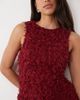 ASOS LUXE ASOS LUXE fluffy knit bodice maxi dress with chiffon skirt in burgundy-Red - 3