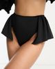 ASOS LUXE ASOS LUXE frill hem high leg bikini bottom in black - 2