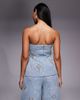 ASOS LUXE ASOS LUXE heart embellished bouclé corset bandeau top in light blue - part of a set - 4