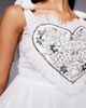 ASOS LUXE ASOS LUXE heart embellished peplum top with bow shoulder details in white - 3