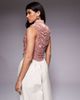 ASOS LUXE ASOS LUXE high neck beaded top in dusky pink - 3