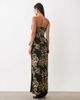 ASOS LUXE ASOS LUXE jacquard midi dress in black and gold jacquard-Multi - 4