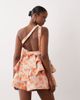 ASOS LUXE ASOS LUXE jacquard one shoulder top in orange - part of a set-Multi - 4