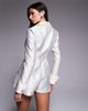 ASOS LUXE ASOS LUXE jacquard romper with cinched waist in white - 2