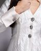 ASOS LUXE ASOS LUXE jacquard romper with cinched waist in white - 4