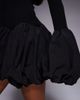 ASOS LUXE ASOS LUXE knit mini dress with bubble hem and cuffs in black - 3