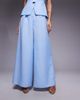 ASOS LUXE ASOS LUXE linen look pants in blue - part of a set - 2
