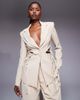 ASOS LUXE ASOS LUXE macrame blazer in stone - part of a set-Neutral - 1