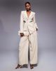 ASOS LUXE ASOS LUXE macrame blazer in stone - part of a set-Neutral - 2