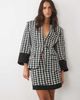 ASOS LUXE ASOS LUXE oversized tailored jacket in oversize dogtooth with chain detail in mono-MULTI - 1
