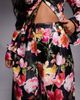 ASOS LUXE ASOS LUXE pleated wide leg PU pants in floral print - part of a set-Multi - 3