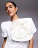 ASOS LUXE ASOS LUXE premium corsage t-shirt in white - 1